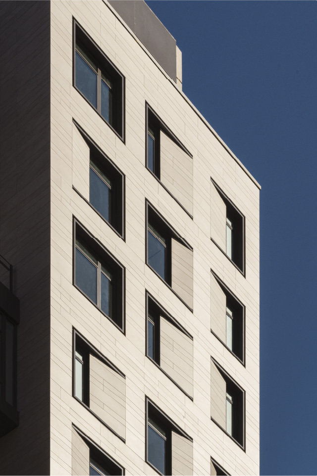 212 West 95 Street Window variations at porcelain cladding