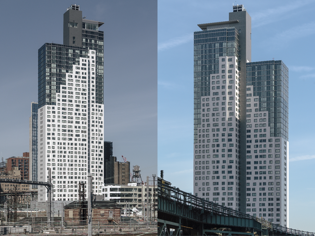 Alta LIC Tower View of tower with large format Porcelain cladding