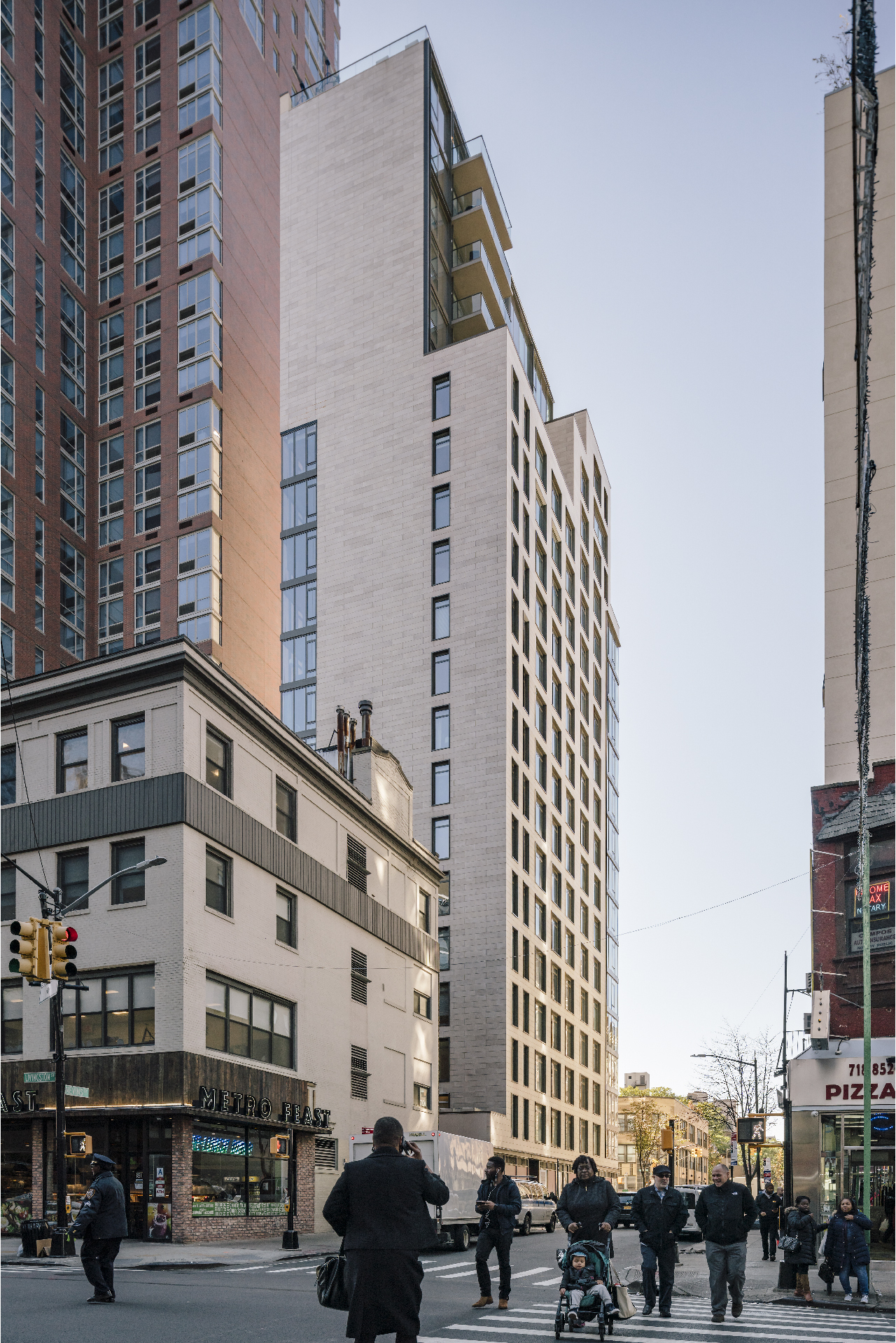 The Nevins View of high rise tower with Porcelain cladding