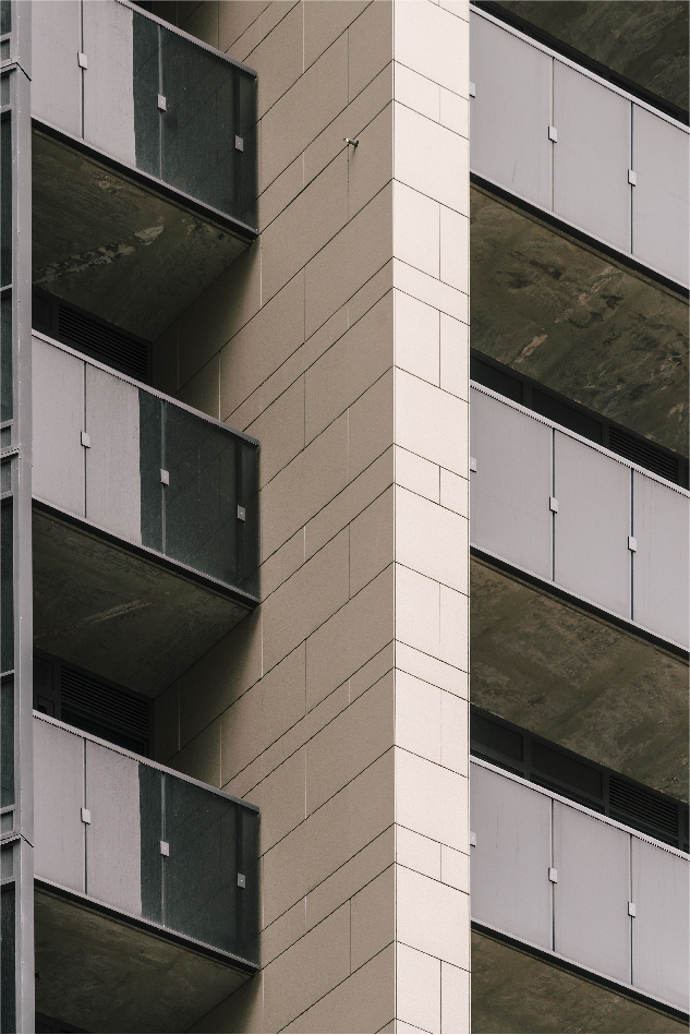 One The Explanade Typical corners at porcelain panels facade